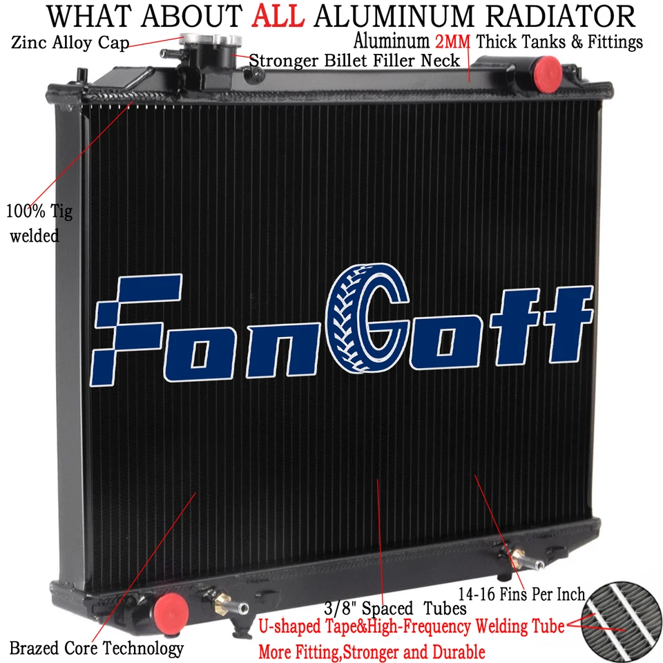 3Row Radiator For Ford Courier 1996~2006 Ford Ranger 2006~2011 2009 2010 AT MT - image 1 of 4