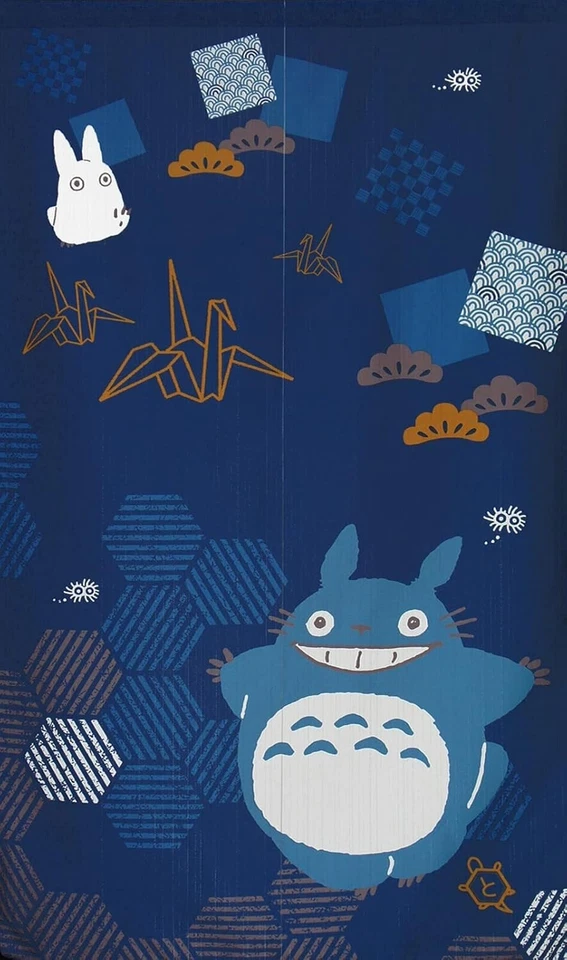 Tapiz japonés Noren "Mi vecino Totoro" cortina 33,5" x 59" Studio Ghibli Foto 1 de 4