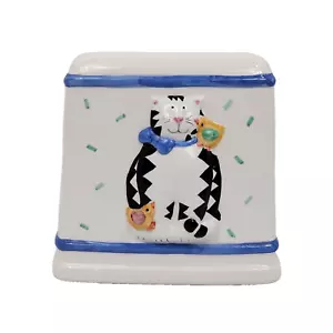 Certified International Cat Tissue Box Cover - Vintage Ceramic Coco Dowley - Bild 1 von 12