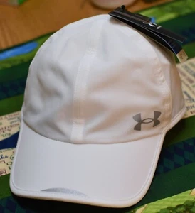 NWT UNDER ARMOUR Iso-Chill "Launch Run" Mens Reflective Adj Hat-OSFM @$28 WHITE - Picture 1 of 5