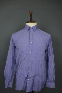 Valentino Uomo Blue Cotton Long Sleeve Formal Button Up Dress Shirt Size 41 / 16 - Picture 1 of 14