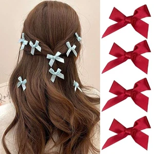 Colore Del Colore Piccolo Clip Strabico Nastro Bowknotform Clip Clip Clip И ☆ - Picture 1 of 14