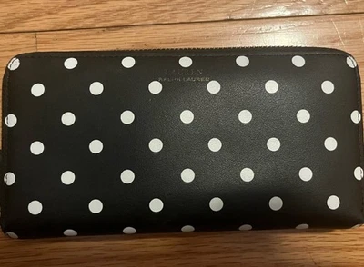Cartera Lauren By Ralph Lauren Lunares Blanco y Negro Foto 1 de 4