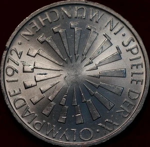 Uncirculated 1972 Germany 10 Mark Silver Foreign Coin - Picture 1 of 2