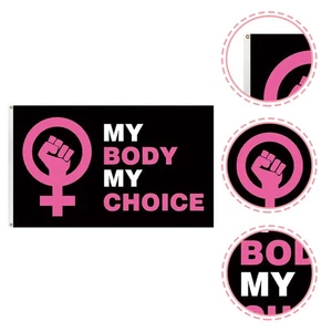 My Body My Choice Bandera Decoración Bandera Demostración Bandera Derechos Aborto Bandera - Imagen 1 de 10