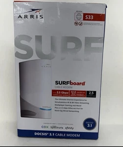 Arris Surfboard DOCSIS 3.1 3.5 Gbps Cable Modem (S33-RB). New But Open Box - Afbeelding 1 van 3