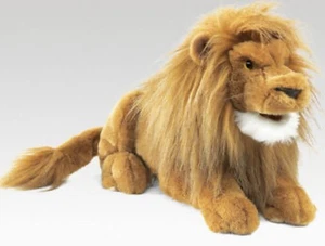 Folkmanis Burattino Leone Corpo Completo Peluche Grande Jumbo King 17” Finto Gioco Insegnante - Foto 1 di 14