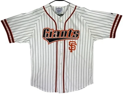 Camiseta deportiva vintage de los 90 Starter de los Gigantes de San Francisco MLB talla grande Williams prendedor a rayas Foto 1 de 4