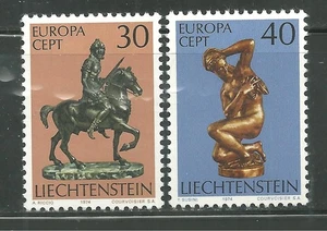 LIECHTENSTEIN 543-44 MNH BRONZESTATUEN - Bild 1 von 1