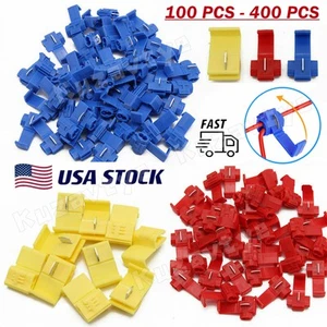 50/400 Stck. Lötfrei Schnell Spleiß Draht Verbinder Lock Snap Elektrisches Crimp-Kit - Bild 1 von 29
