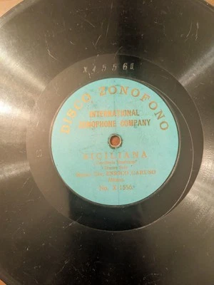 Rare: Enrico Caruso - Siciliana - Zonophone X1556 First Press - Pale Blue Label  - Image 1 of 4