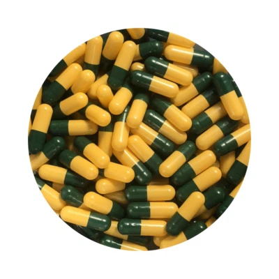 PURECAPSULES DR T&T Gr.0 Größe 0 Gelatine Gelatinekapseln gelb grün