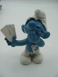 PVC Puffi SMURF SCHLUMPF ancien Schleich GERMANY Schtroumpf CARTES 2.0056 - Picture 1 of 3