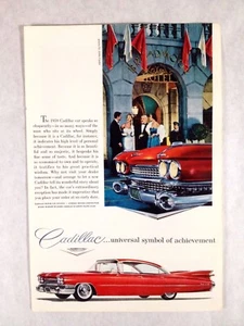 1959 Cadillac 4 Door Hardtop Print Ad GM Red - Picture 1 of 2