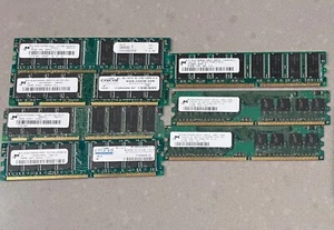 Lot of 7 Micron MT8LSDT1664AG-133E1 RAM Memory 128MB SYNCH - Picture 1 of 3