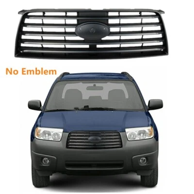Fit For Subaru Forester 06-08 Front Bumper Center Upper Grille Cover Grill Black Foto 1 de 4