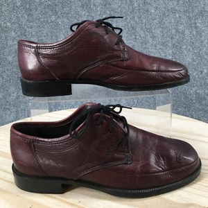 Mango Shoes Mens 40 Oxford Dress Red Leather Lace Up Low Top Made In Italy - Picture 1 of 16