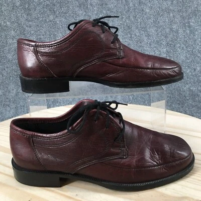 Mango Shoes Mens 40 Oxford Dress Red Leather Lace Up Low Top Made In Italy - Image 1 of 4