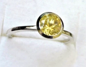 Citrine Solitaire Ring / size 8 / 925 Sterling Silver / 0.75 ct - Picture 1 of 5