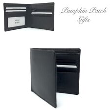 Premium Leather Men's Black Bifold Wallet MALA LEATHER  ML001 RFID Boxed