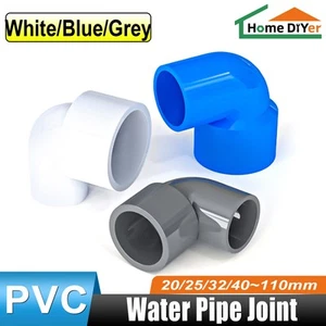 PVC 90°Elbow Reducing Pipe Fitting Reducer Socket Coupling 20/25/32/40/45~110mm - Picture 1 of 62