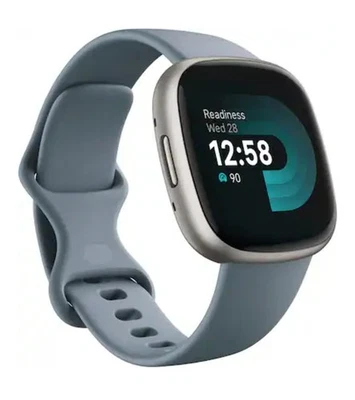 Reloj inteligente Fitbit Versa 4 Fitness-Platino NUEVO CAJA ABIERTA LEER Foto 1 de 4