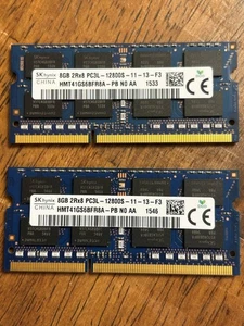 SK hynix | 8GB 2Rx8 PC3L-12800S-11-13-F3 | DDR3L SO-DIMM | Model: HMT41GS6BFR8A - Picture 1 of 2