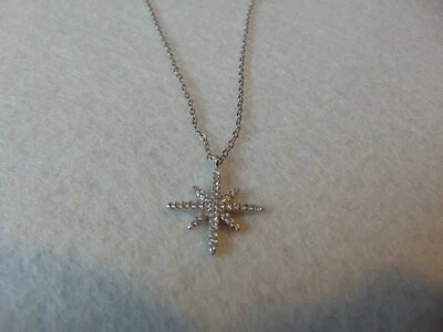 collana donna in argento con pendente a stella in zirconi - Immagine 1 di 3