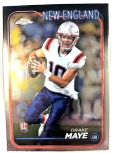2024 Topps Chrome Football DRAKE MAYE #203 RC Rookie Base - New England Patriots - Foto 1 di 2