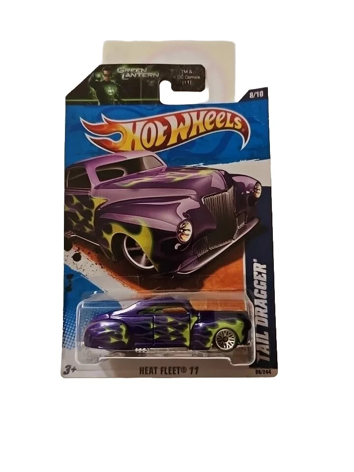 Hot Wheels 8/10 Tail Dragger Heat Fleet 11  Green Lantern DC Comic 98/244 V0064 - Image 1 of 4