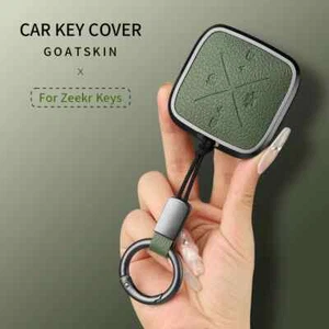 Metal Leather 4 Button Car Key Case Cover For Zeekr X 001 009 2022 Protect Fob - Picture 1 of 34