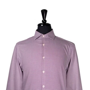 Charles Tyrwhitt Herren Hemd Rot Blau Kariert Bügelfrei Extra Slim 15,5 33 - Bild 1 von 8