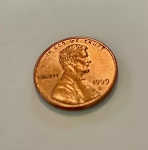 1999 US Lincoln Penny with D Mint Mark & Close AM, Rare Coin, Error - Picture 1 of 2
