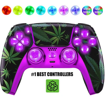 Purple Haze Silent Modz LED Light-Up Buttons Wireless Custom Controller for PS5 - Image 1 of 2
