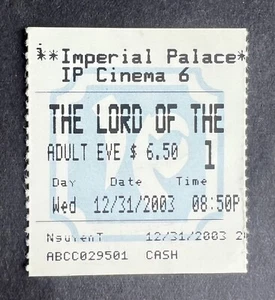 Boleto de película 2003 El Señor de los Anillos: El Retorno del Rey 31/12/03 - Imagen 1 de 1