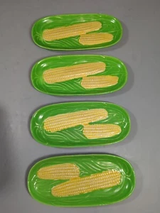 Maiskolben Tellerhalter 4er Set Grün Vintage - Bild 1 von 7