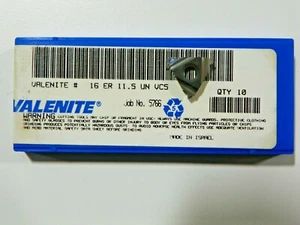 8 PIECES of VALENITE, 16ER 11.5UN VC5 CARBIDE INSERTS H328 - Picture 1 of 9