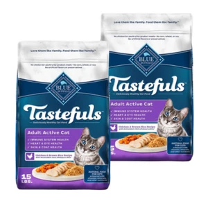 Blue Buffalo Tastefuls Chicken & Brown Rice Recipe Active Dry Cat Food, 30 lbs - Picture 1 of 9
