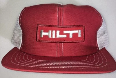 Gorra Hilti roja y blanca sombrero malla Snapback hecha en EE. UU. Foto 1 de 4