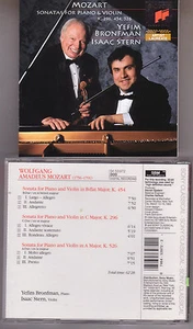 Mozart: Sonatas For Piano & Violin  Sony CD 1994 Stern Bronfman - Picture 1 of 1