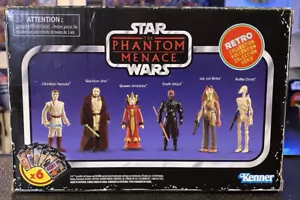 Hasbro Star Wars Phantom Menace 3.75" Retro Figure Set | 6 Pack | Unpunched New - Picture 1 of 11