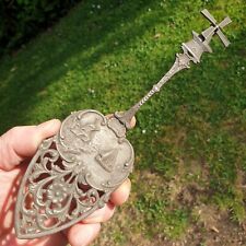 VINTAGE NORWAY LG 830 SILVER CAKE PASTRY SERVER-WINDMILL SPINS-57gms,9" longRARE