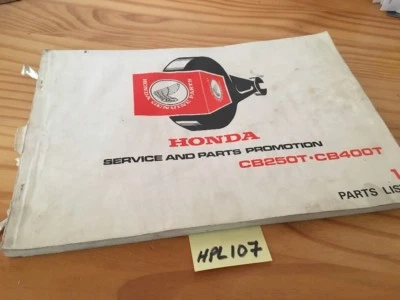 Honda CB250T CB400T CB250 CB400 T 250 400 Piezas Lista Catálogo Pieza Suelta - Imagen 1 de 4