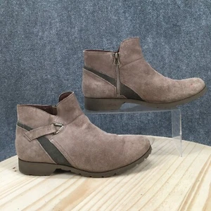 Teva Boots Womens 11 Segundo Ankle Booties Beige Suede Side Zip Casual 1012431 - Picture 1 of 17