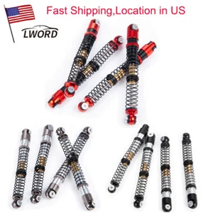 4Pcs Aluminum 59mm Long Travel Shocks Absorber For Axial 1/24 SCX24 Crawler Cars - Picture 1 of 16