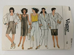 Vogue Misses 8922 Unlined Jacket, Dress, Top Pants & Shorts Pattern 14 - Picture 1 of 3