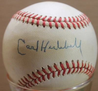BÉISBOL FIRMADO SALÓN DE LA FAMA "CARL HUBBELL" (PSA/ADN) Foto 1 de 4