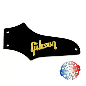 Solid Black Truss Rod Cover #5 for Epiphone Thunderbird + Gold Decal Made In USA - Picture 1 of 8