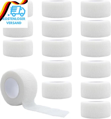 JJHXM 15 Roll 2.5Cm X 4.5M Selbstklebender Verband,Selbsthaftende Bandage,Haftbandage,