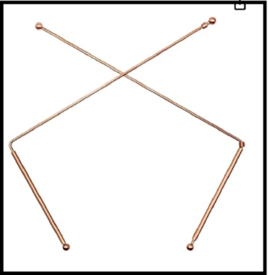 2X 99.9% Copper Dowsing Rod - Divining Rods with Box, Ghost Hunting, Water Divin